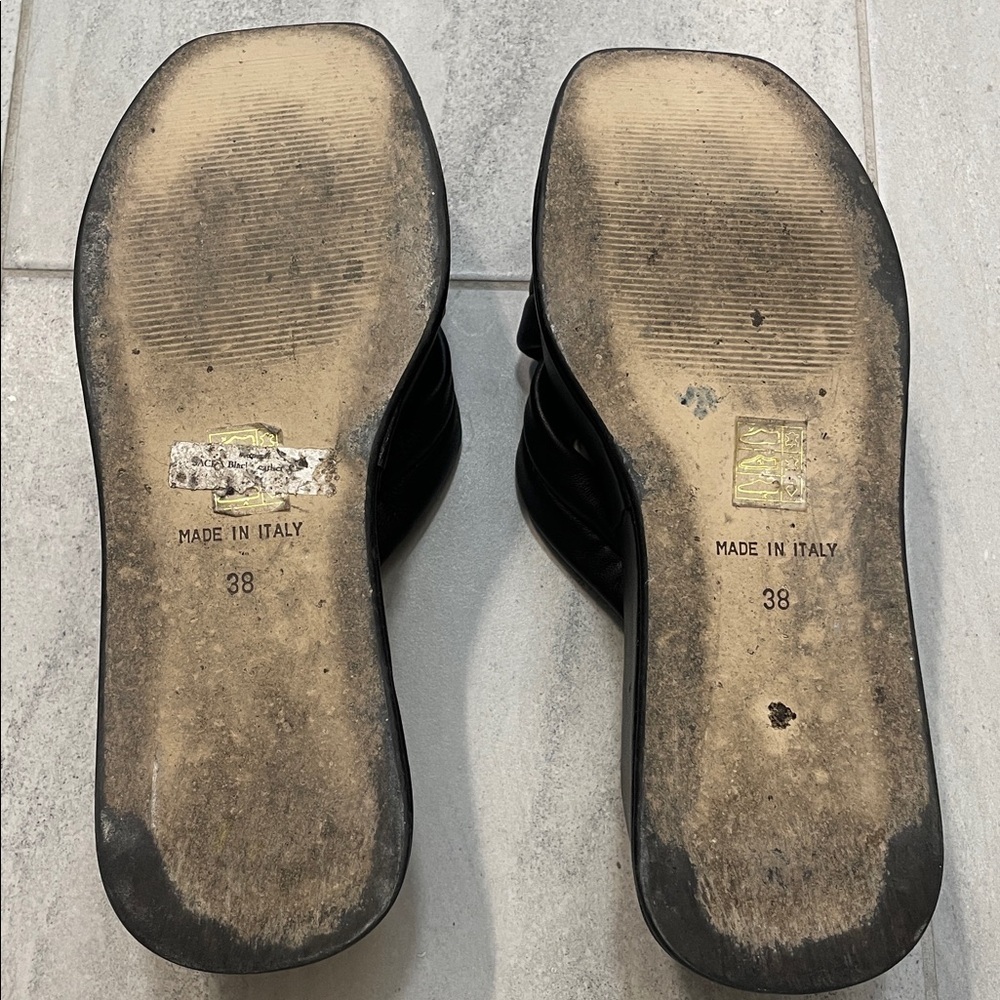 I’intervalle Platform black platform slide sandals Size 38 (7.5/8) - Picture 9 of 11